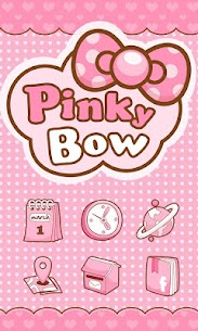 Pinky Bow GO Launcher Theme For PC installation