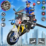 Cover Image of Download Police Flying Moto Bike Game  APK