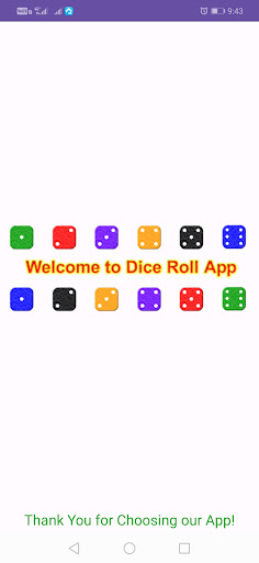 Android application Dice screenshort