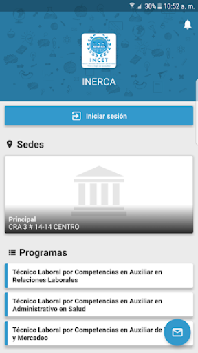 Android application Inerca screenshort