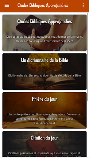 Android application Études Bibliques Approfondies screenshort