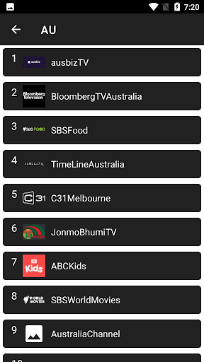 Android application Australia TV screenshort