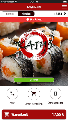 Android application Kaiyo Sushi screenshort