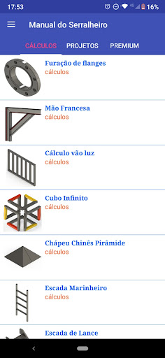 Android application App do Serralheiro screenshort