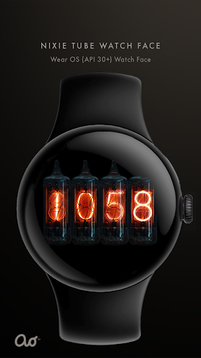 Android application Nixie tube Watch Face screenshort