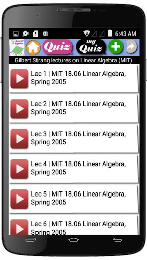 Linear Algebra Courses Screen 3