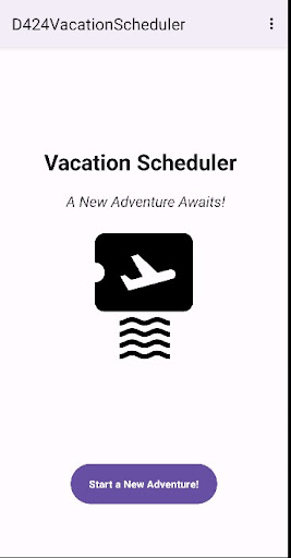 Android application Vacation Scheduler screenshort