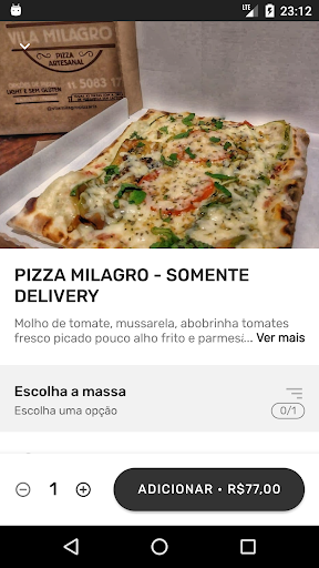 Milagro Pizzaria Screen 2