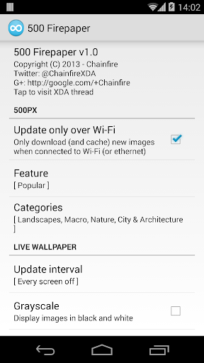 Android application 500 Firepaper screenshort
