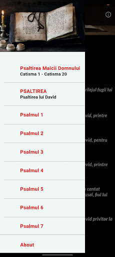 Android application Psaltirea Prorocului David screenshort