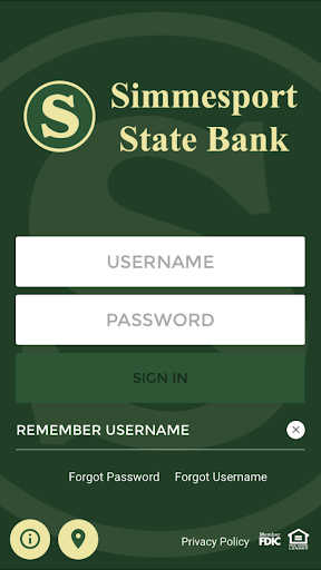 Android application Simmesport State Bank screenshort
