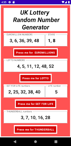 UKLotteryRandomNumberGenerator Screen 2