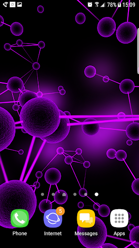Molecules 3D Live Wallpaper Screen 2