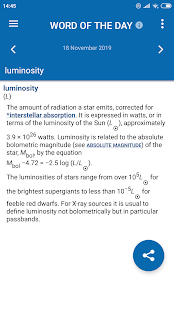 Oxford Dictionary of Astronomy لقطة شاشة