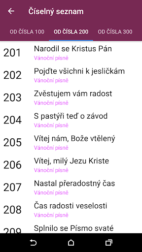 Kancionál - server Screen 2