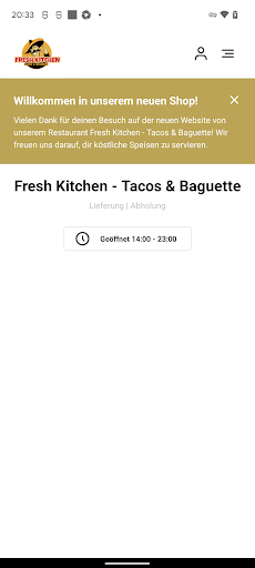 Android application Fresh Kitchen Tacos Baguette screenshort