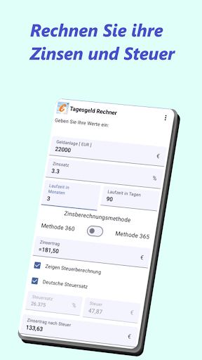 Tagesgeld Rechner Screen 3