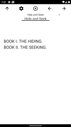 Android application Book, Hide and Seek screenshort