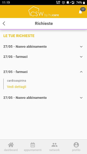 CSW Paziente Screenshot