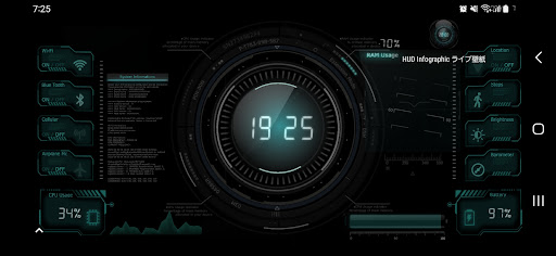 HUD Infographic Live Wallpaper Screen 2