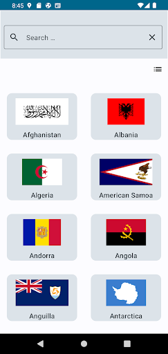 Android application Countries Pad screenshort