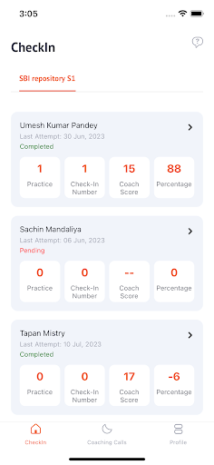 Coach App - Vani.Coach Screen 3