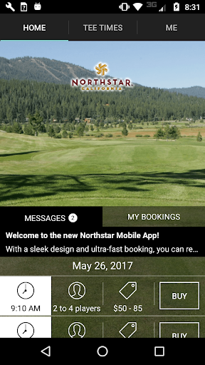 Android application Northstar California Golf Tee screenshort