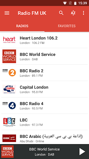 Android application Radio FM UK screenshort