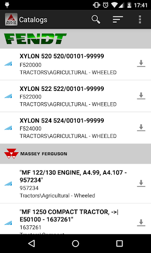 AGCO Parts Books To Go Screen 2