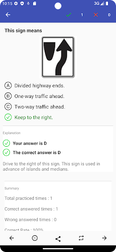 Android application Texas Driver Test Practice screenshort