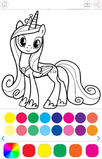 Coloring Horse Beautiful Pony