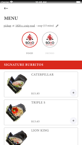 Soho Sushi Burrito Screen 3