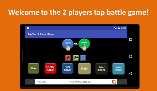 Android application Tap Tap - 2 Player Game screenshort