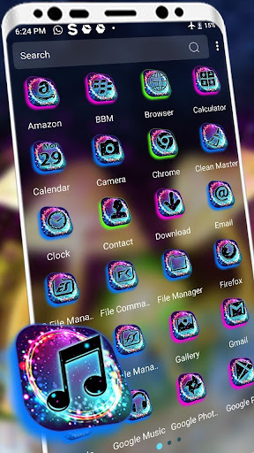 Glowing Mushroom Theme Screen 2