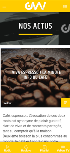 Yellow Radio Screen 2