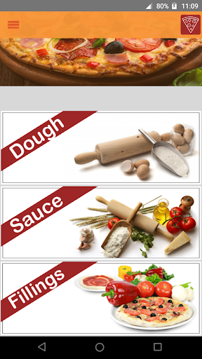 Android application Pizza Recipes and Preparation screenshort