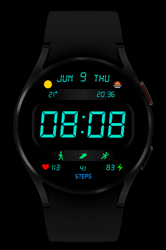 LCD Watch Face Wear OS Screen 2