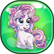 Little Unicorn Coloring: Pony Coloring Book Horses