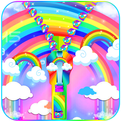 Rainbow lock screen logo