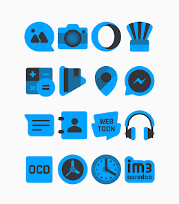 Captura 3 Black Blue - Icon Pack android