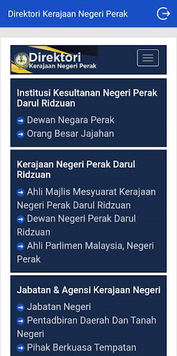 Android application Direktori Perak screenshort