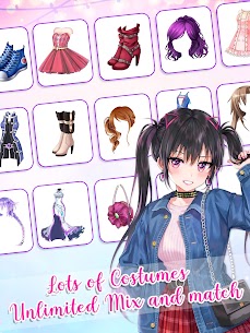 Anime Dress Up Queen Game for girls Apk Mod for Android [Unlimited Coins/Gems] 8