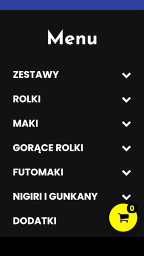 Android application Sushi TUTAJ Szczecin screenshort