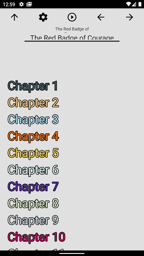 Android application Book, The Red Badge of Courage screenshort