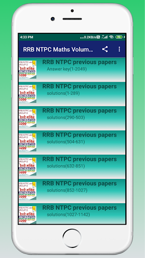 RRB GROUP D Mathematics Volume Screen 3