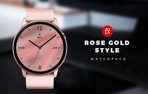 Android application Rose Gold Style Watch Face screenshort