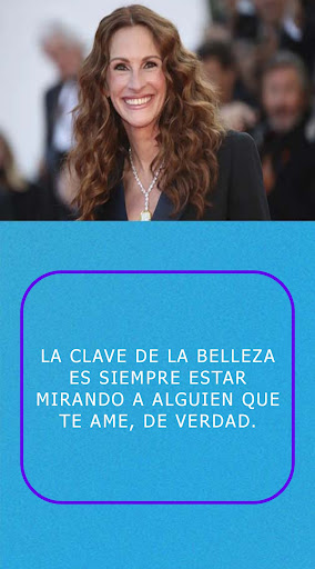 Android application Julia Roberts frases screenshort