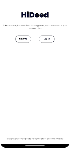 Android application HiDeed screenshort