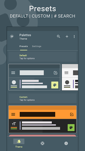 Android application Palettes | Theme Manager screenshort