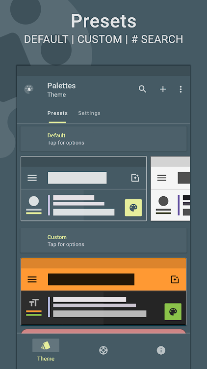 Palettes | Theme Manager - New - (Android)